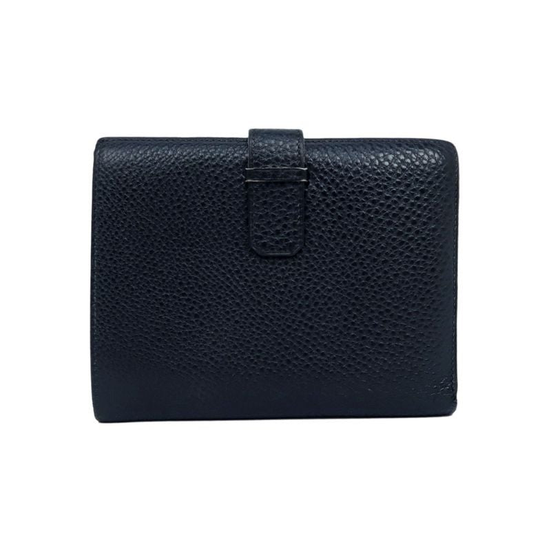 Hermes Jura 2 Bifold Wallet Black Togo