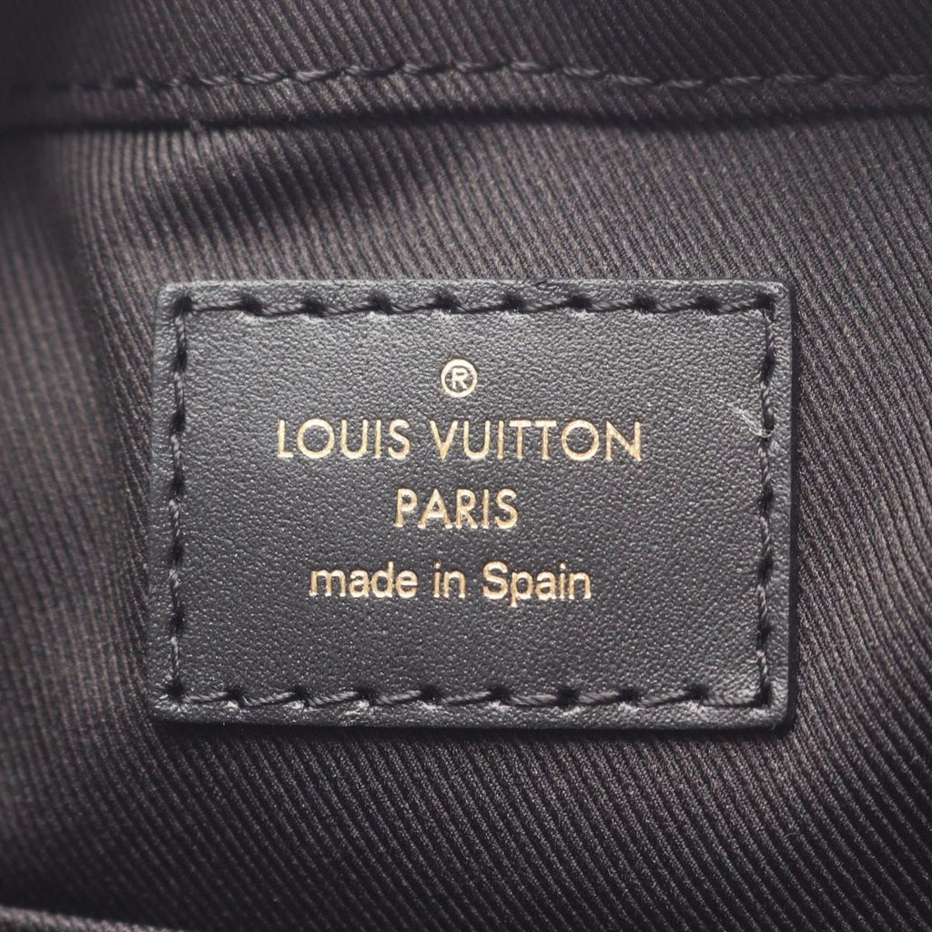 Louis Vuitton Shoulder Bag Saintonge 2-Way Noir Black Canvas Leather — view 4