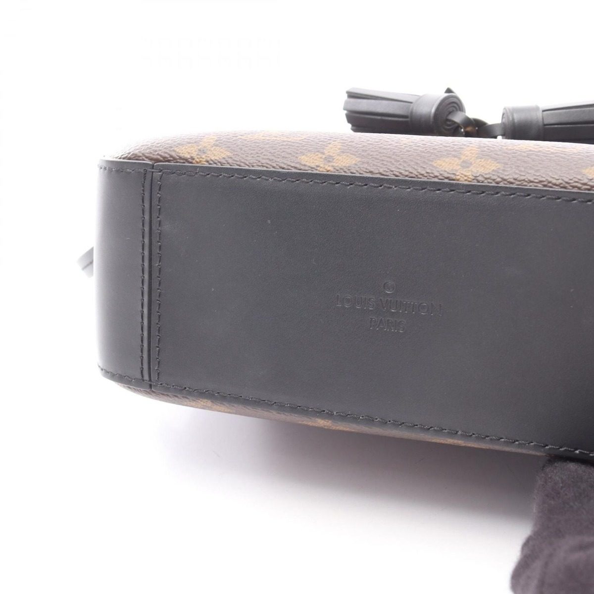 Louis Vuitton Shoulder Bag Saintonge 2-Way Noir Black Canvas Leather — view 6