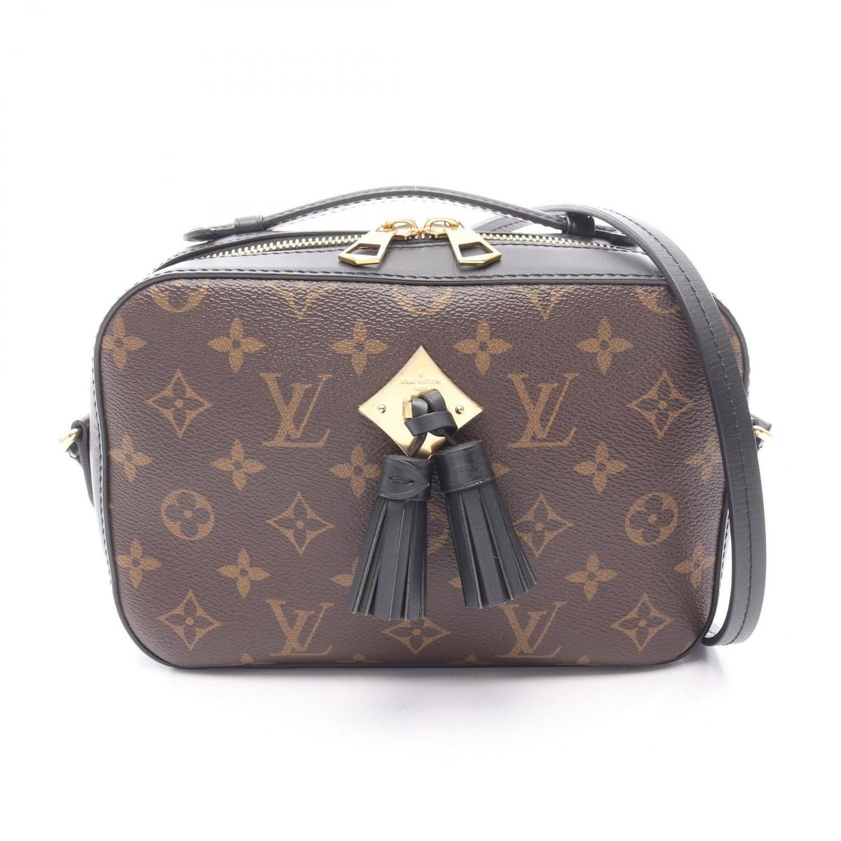 Louis Vuitton Shoulder Bag Saintonge 2-Way Noir Black Canvas Leather