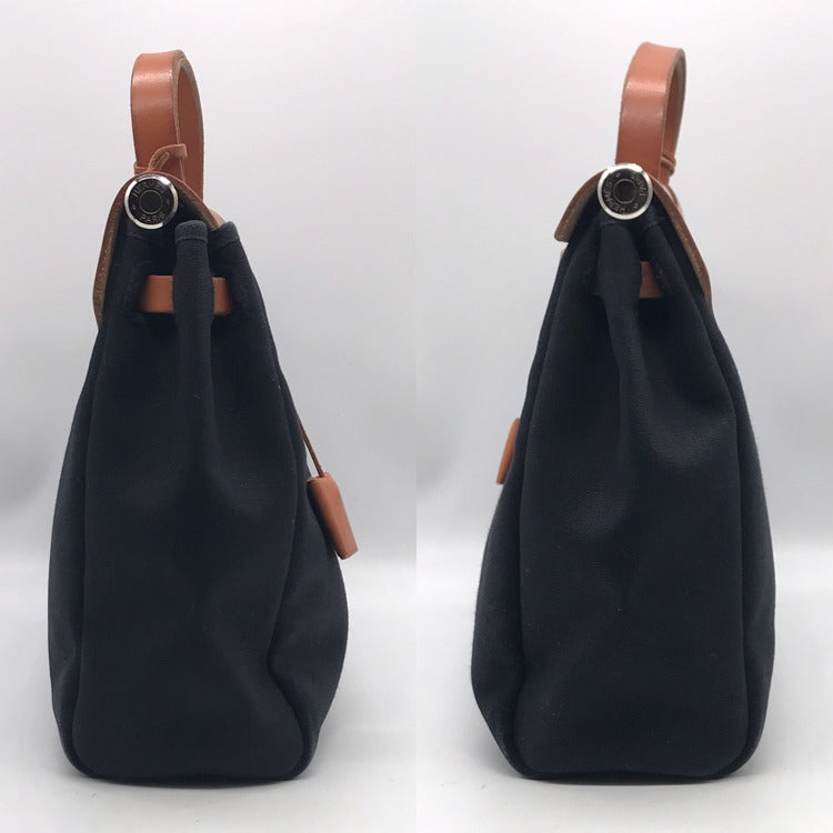 Hermes Herbag PM Toilet Ash 2-Way Shoulder Bag Black Camel Price Negotiation — view 5