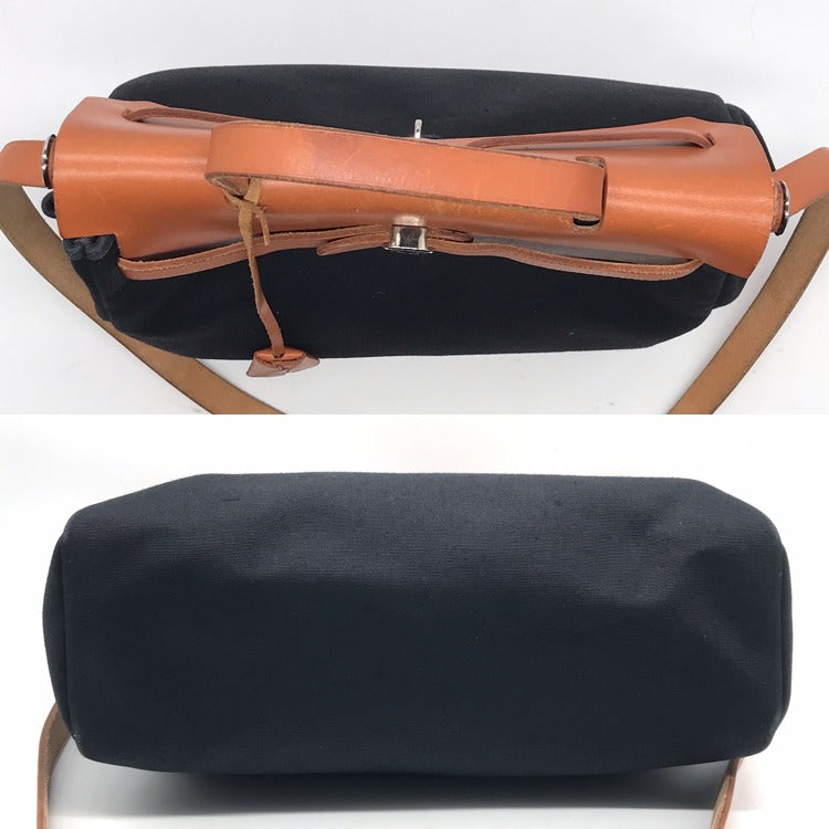 Hermes Herbag PM Toilet Ash 2-Way Shoulder Bag Black Camel Price Negotiation — view 6