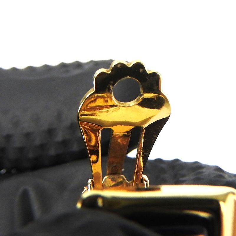 Hermes Earrings Emile Metal Cloisonne Multicolor Gold Navy Blue Lion Accessory — view 7