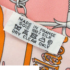 Hermes Twilly Pink Multicolor Silk Caleche Mors Et Bouteilles Bits and Bottle — view 5