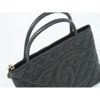 Chanel Revival Tote Handbag Caviar Leather Black Coco — view 5