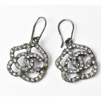 Chanel CC Motif Coco Mark Swing Pearl Silver White