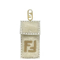 Fendi Phone Pouch White Beige 219 Case Leather