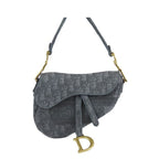 Dior Saddle Bag Gray Canvas Oblique