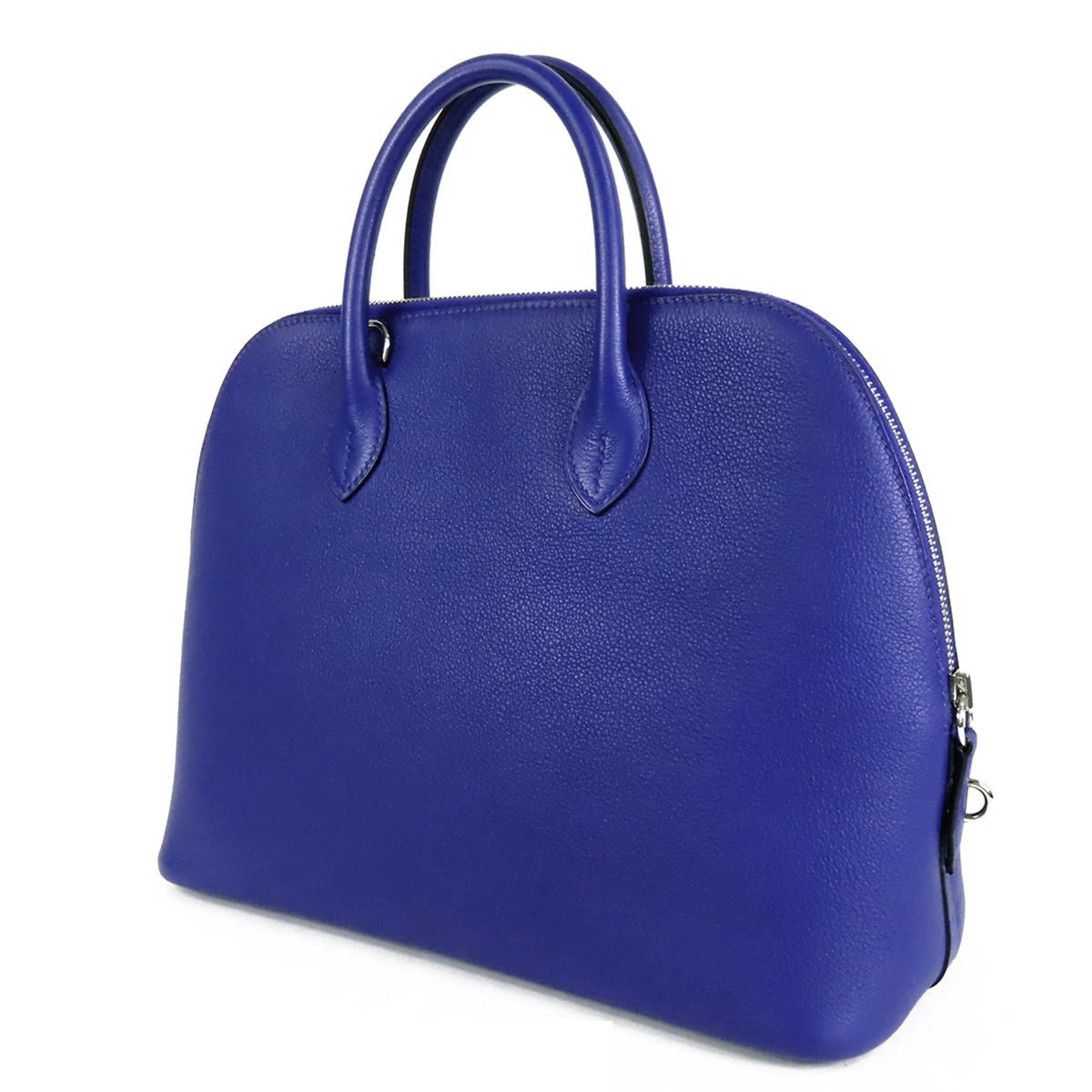 Hermes Bolide 1923 30 Blue Electric Silver Evercolor 2-Way Shoulder Bag — view 2