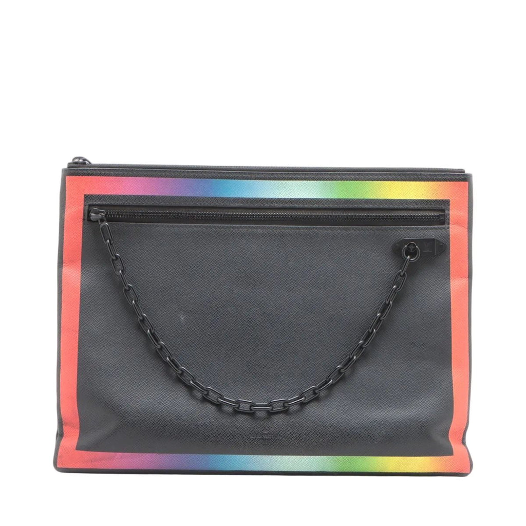Louis Vuitton Taiga Rainbow Pochette Clutch Pouch