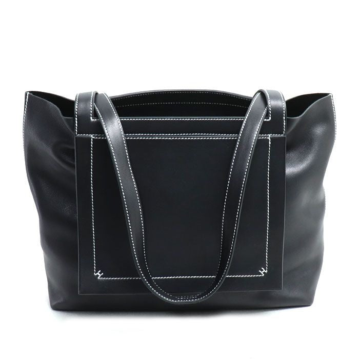 Hermes Cabas Serie 31 Tote Bag Black Stamped