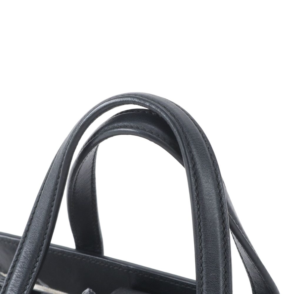 Gucci GG Ribbon Leather 2-Way Handbag Crossbody Tote Shoulder Black — view 2