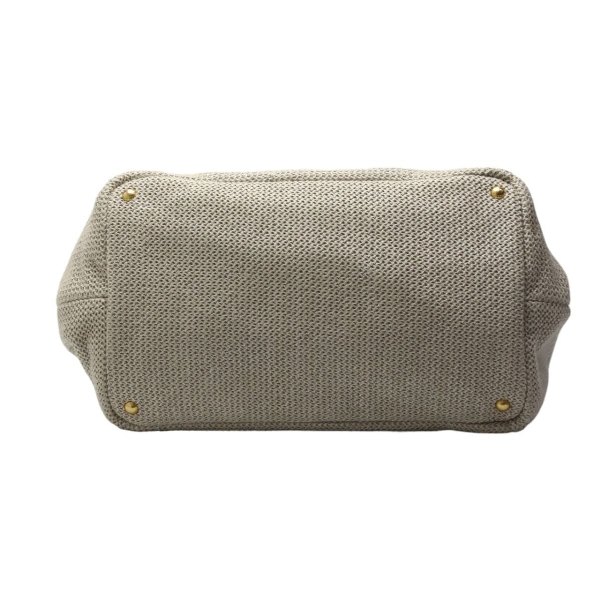 Prada Canvas 2-Way Bag Canapa Tote Beige — view 5