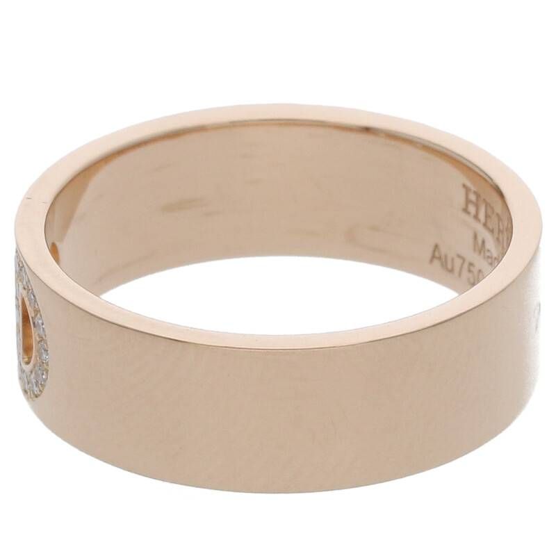 Hermes Hd'ancre 18K Pink Gold Diamond Ring 48 8 — view 5