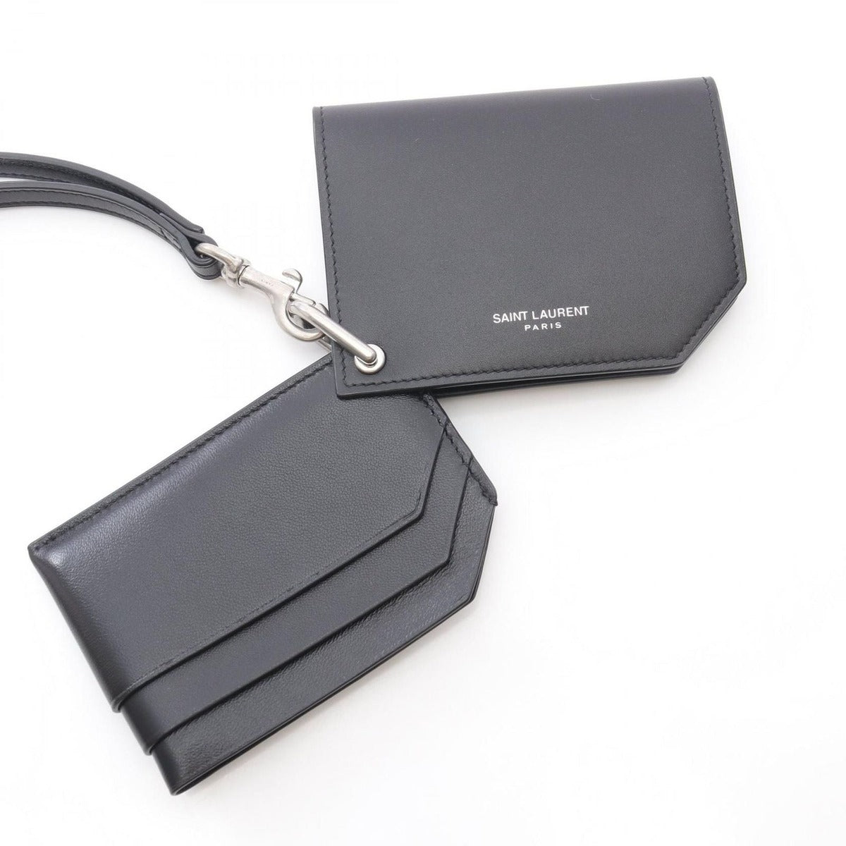 Saint Laurent Paris Card Case Aadaq 1000 Black Leather — view 3