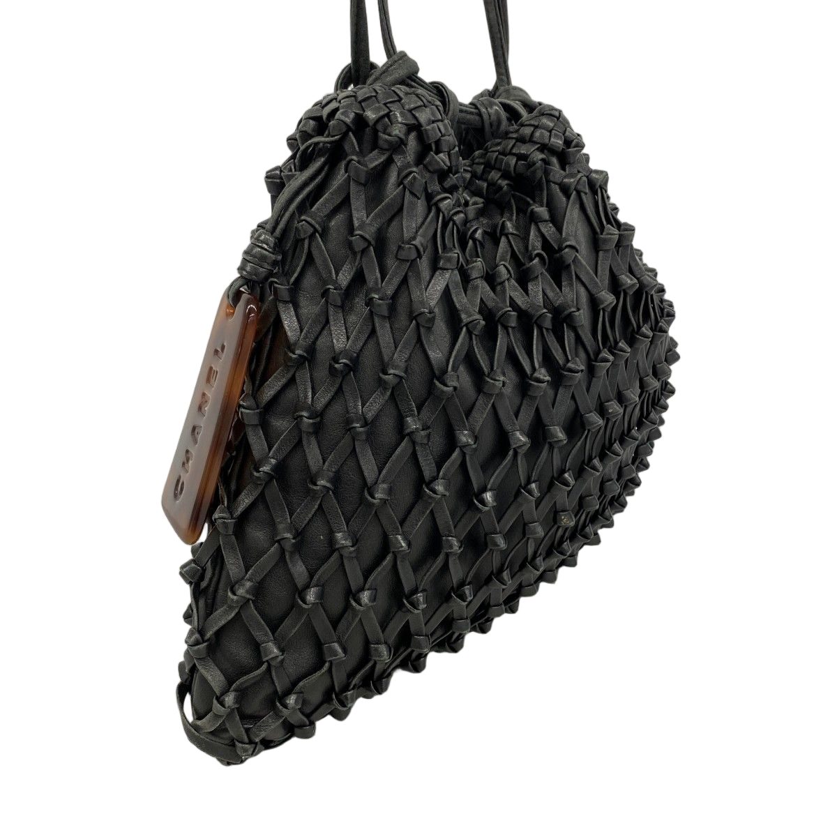 Chanel Shoulder Bag Leather Black Gold — view 2