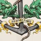 Hermes Scarf Carre 90 Pavois Ivory Silk Multicolor — view 2