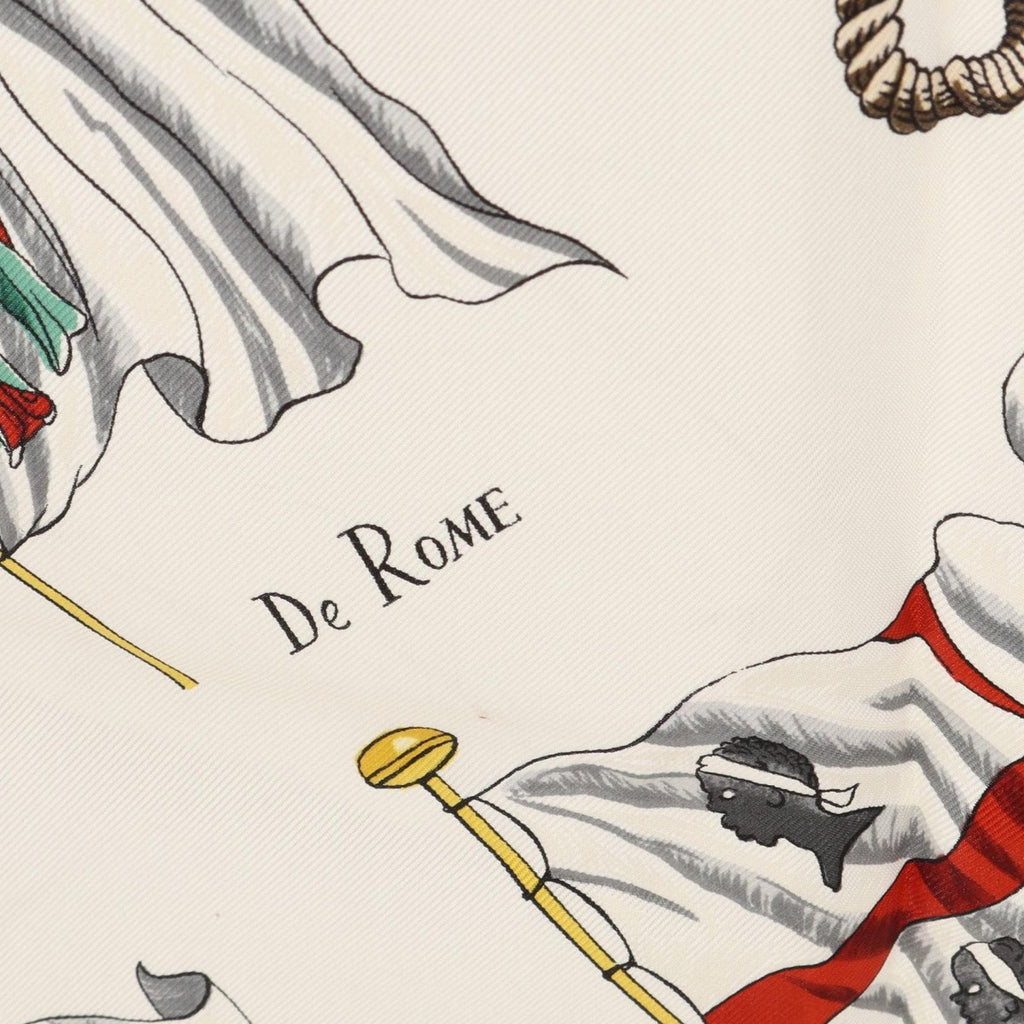 Hermes Scarf Carre 90 Pavois Ivory Silk Multicolor — view 4