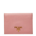 Prada Card Case Pink Saffiano Leather