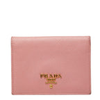 Prada Card Case Pink Saffiano Leather