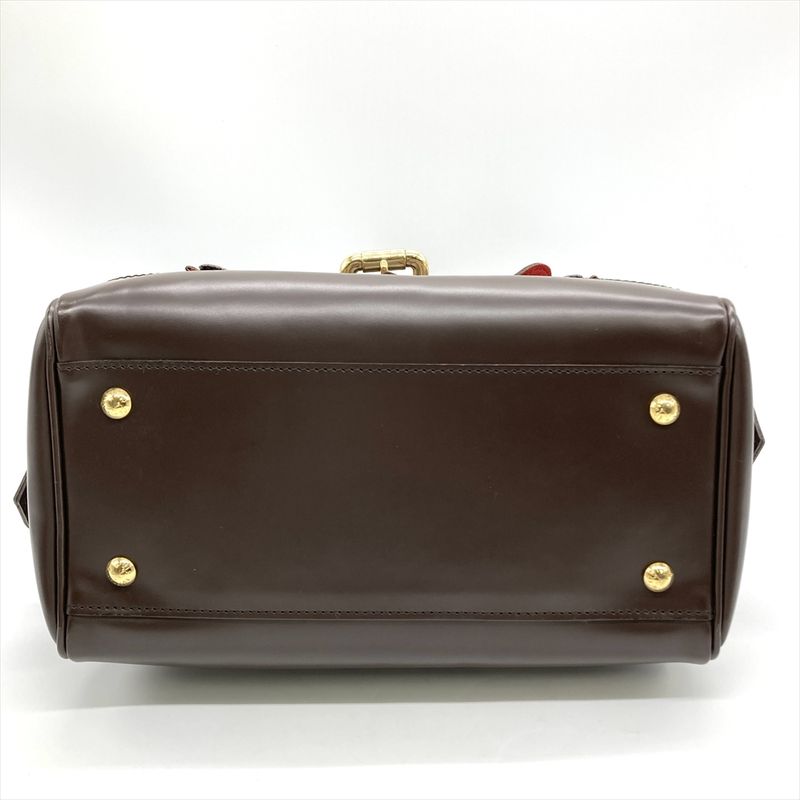 Louis Vuitton Knightsbridge Handbag Damier Ebene Brown Gold Hardware — view 7