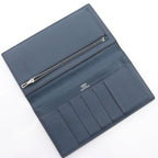 Hermes Bifold Wallet Citizen Twill Long Silk in Blue de Plus Leather Long — view 3
