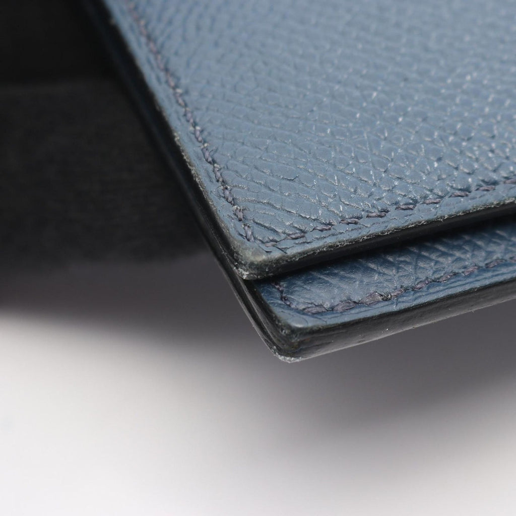 Hermes Bifold Wallet Citizen Twill Long Silk in Blue de Plus Leather Long — view 7