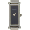 Gucci Stainless Steel Quartz Analog Display Black Dial Watch
