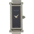 Gucci Stainless Steel Quartz Analog Display Black Dial Watch