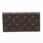 Louis Vuitton Monogram Portefeuille Emilie Zipper Long Wallet Brown — view 7