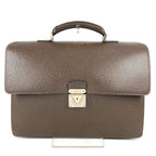 Louis Vuitton Business Bag Lagito Taiga Leather Grizzly Brown