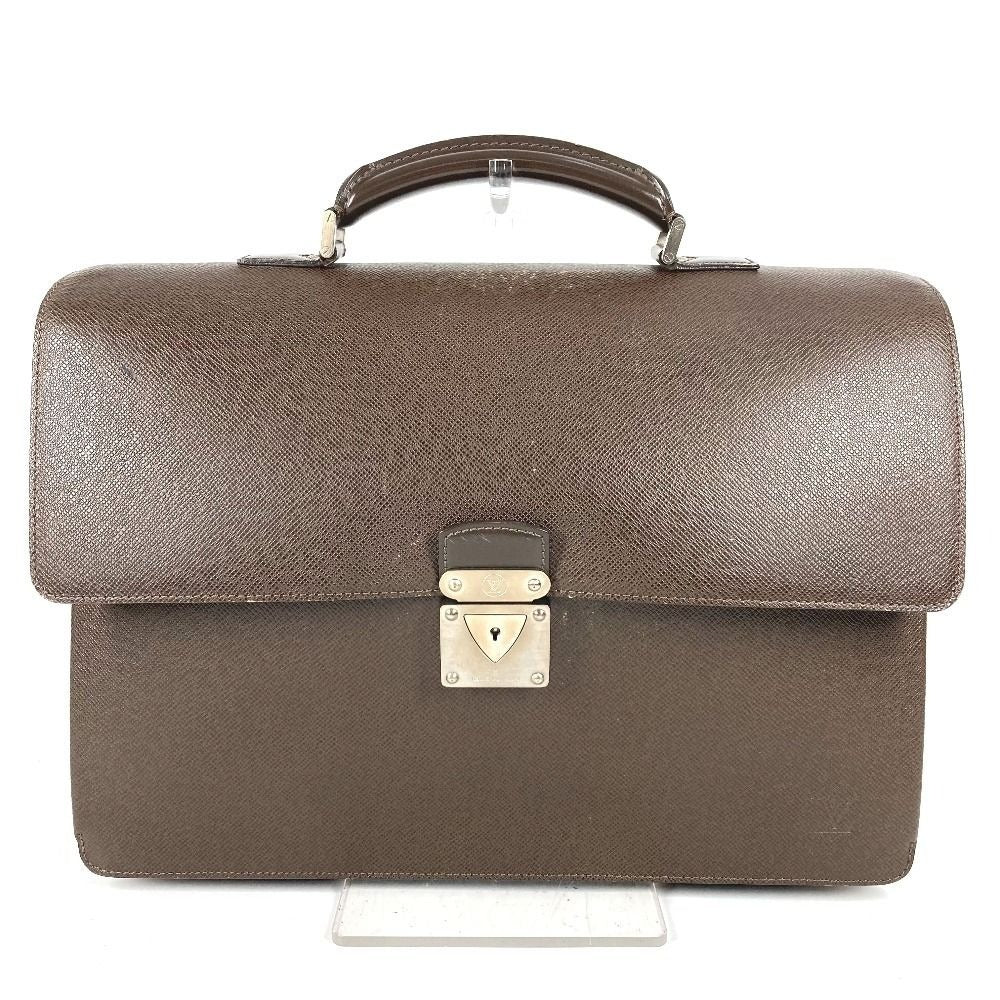 Louis Vuitton Business Bag Lagito Taiga Leather Grizzly Brown