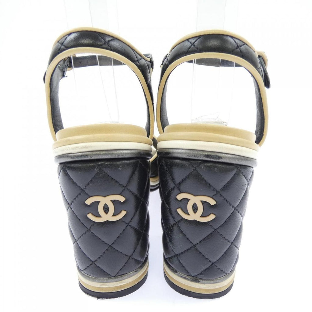 Chanel Sandals Black 36 Beige — view 5