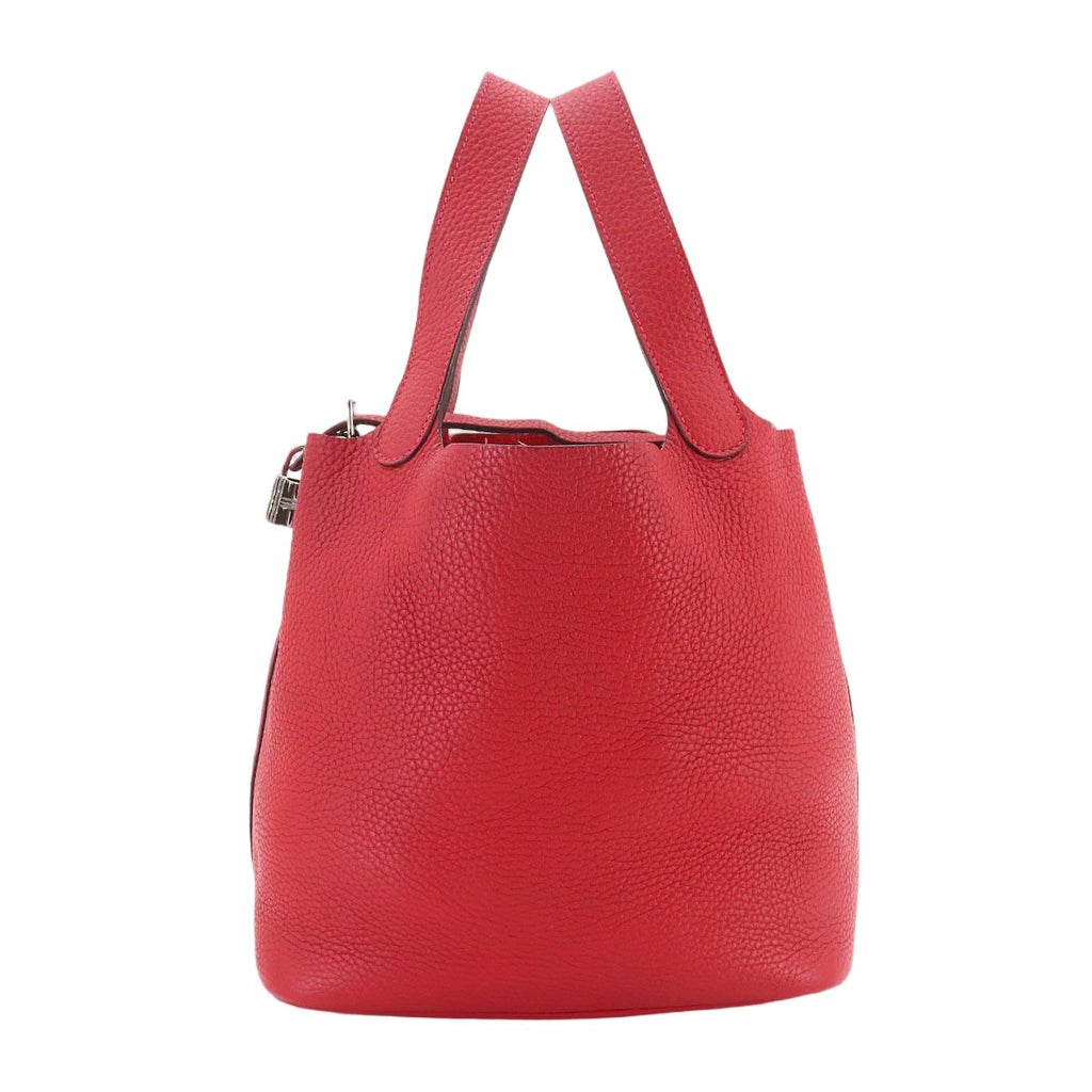 Hermes Picotin Lock 22 Hand Bag Taurillon Clemence le Jupiment Silver