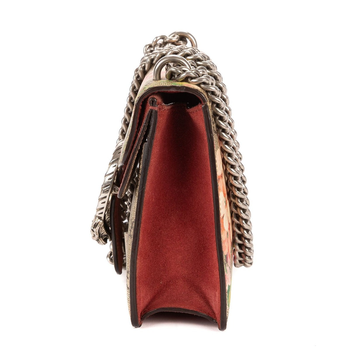 Gucci Blooms Dionysus Beige Burgundy Supreme Canvas Shoulder Bag — view 3