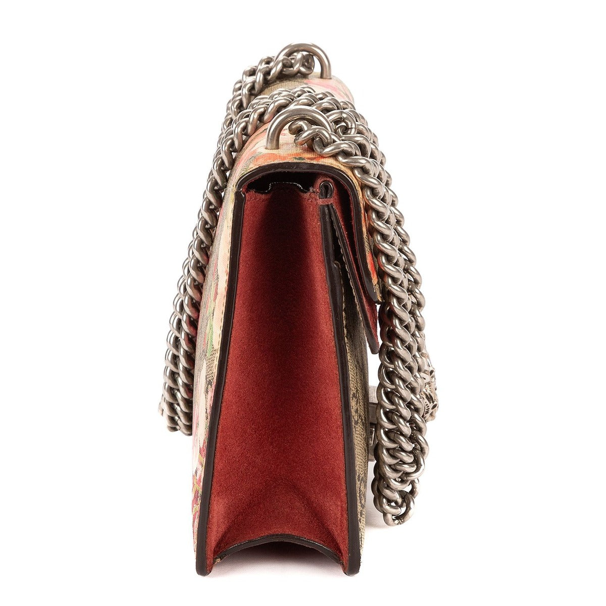 Gucci Blooms Dionysus Beige Burgundy Supreme Canvas Shoulder Bag — view 4