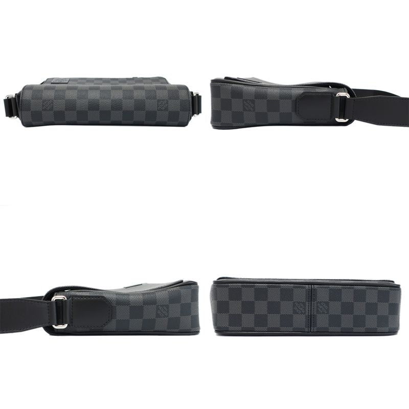 Louis Vuitton District PM Damier Graphite Shoulder Bag Black — view 4