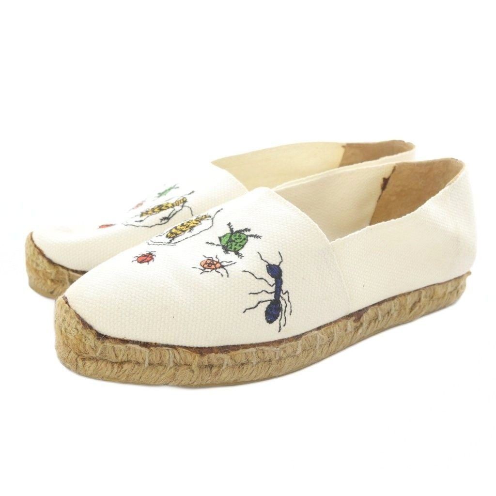 Hermes Flat Shoes Espadrilles White 35