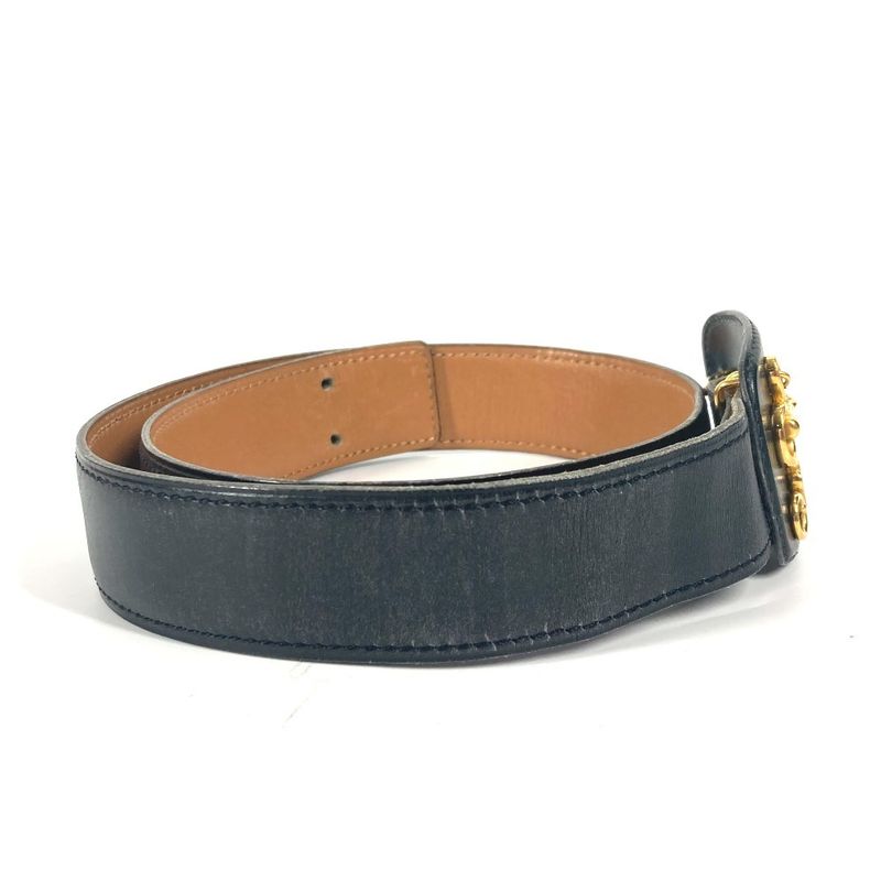 Hermes Belt Vintage Buckle Leather Black — view 4
