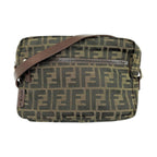 Fendi Shoulder Bag Zucca Scratch Yes 16161 001 Brown