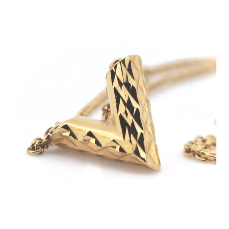 Louis Vuitton V Escential Necklace Gold Paw Nshop Item — view 6