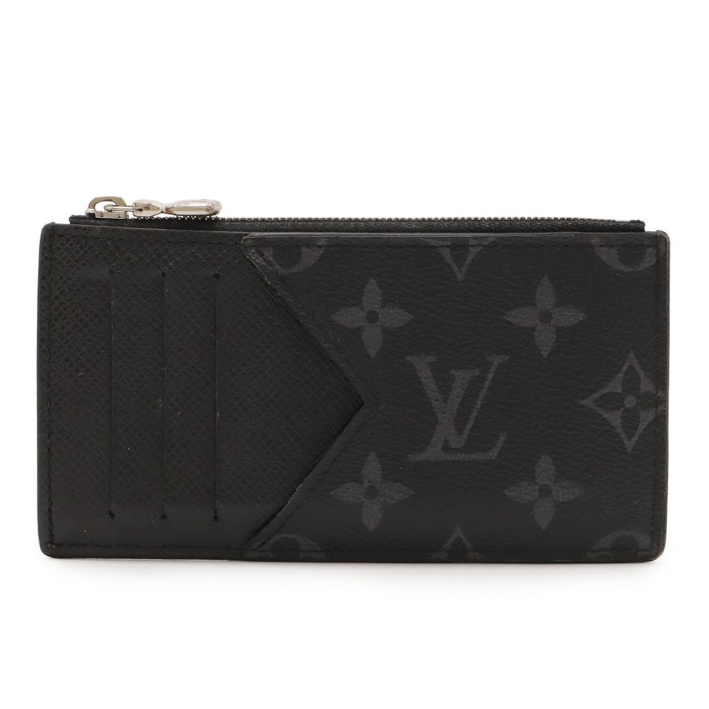 Louis Vuitton Taigarama Monogram Eclipse Coin Card Holder Purse