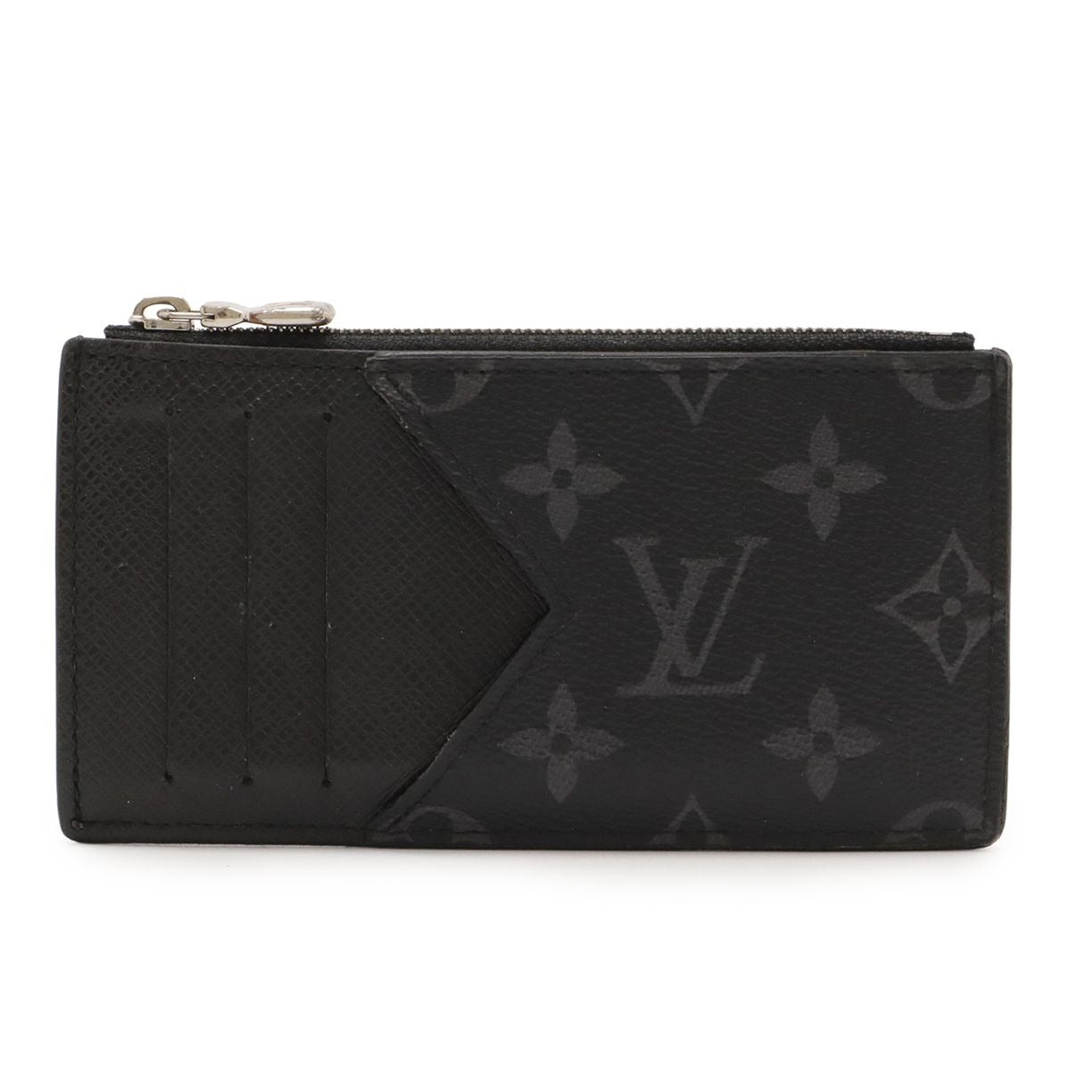 Louis Vuitton Taigarama Monogram Eclipse Coin Card Holder Purse