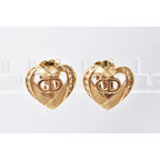 Christian Dior Earrings Vintage Heart Motif Rhinestone — view 3