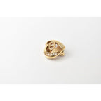 Christian Dior Earrings Vintage Heart Motif Rhinestone — view 6