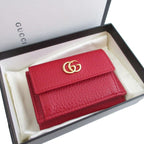 Gucci GG Marmont Compact Wallet Leather Red Bifold 0981 — view 2