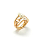 Christian Dior Ring Gold Logo Pearl — view 2