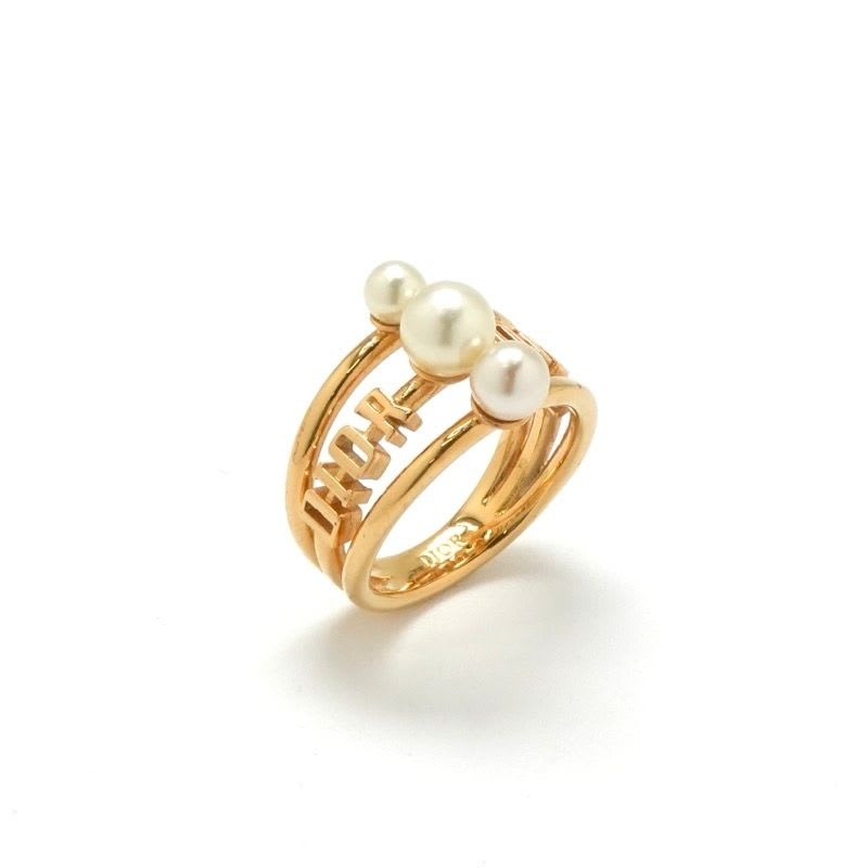 Christian Dior Ring Gold Logo Pearl — view 2