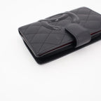 Chanel Coco Cambon Leather Bifold Wallet Black — view 3