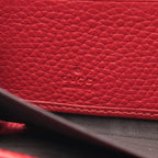 Gucci Round Wallet Bamboo Red Leather Bambu — view 4